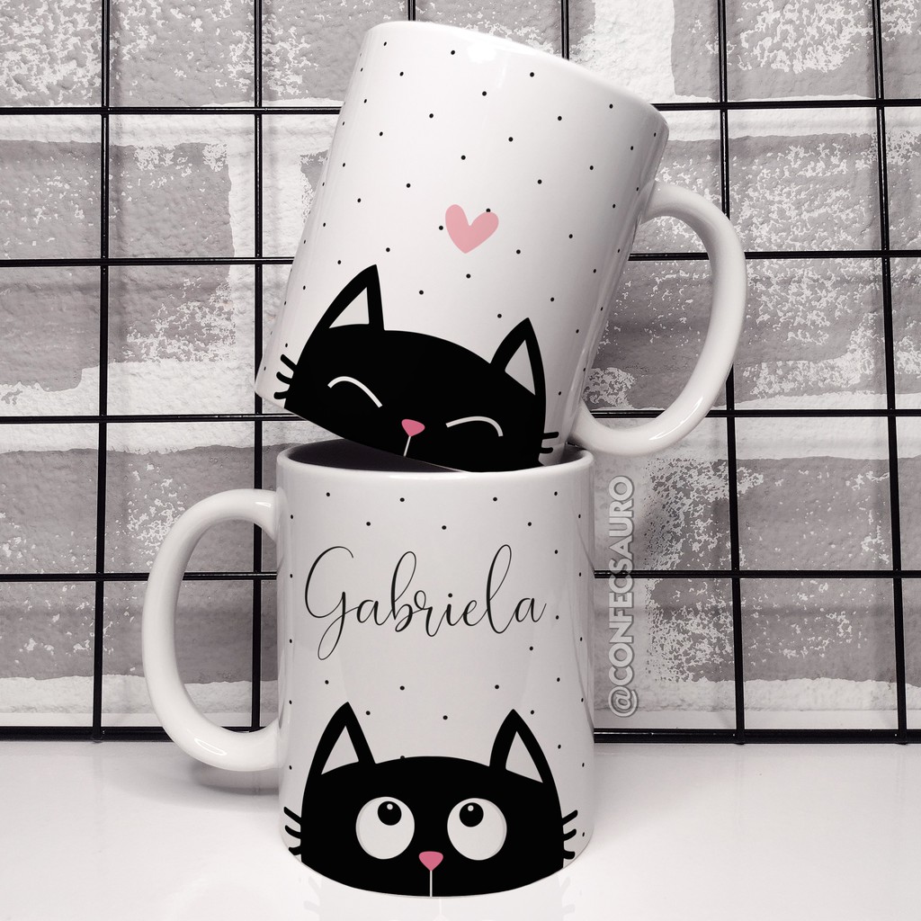 Caneca de cerâmica Personalizada Mãe de Gato Mãe de PET Pai de Gato Pai de PET