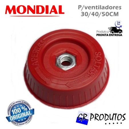 Botão Mondial Trava Porca Calota Da Hélice Ventilador Polishop 30/40/50cm VERMELHO em Oferta na Shopee