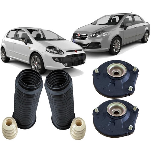 Kit Coxim do Amortecedor Sem Rolamento Batente e Coifa Dianteiro Fiat Linea Punto 2008 2009 2010 2014 A 2016