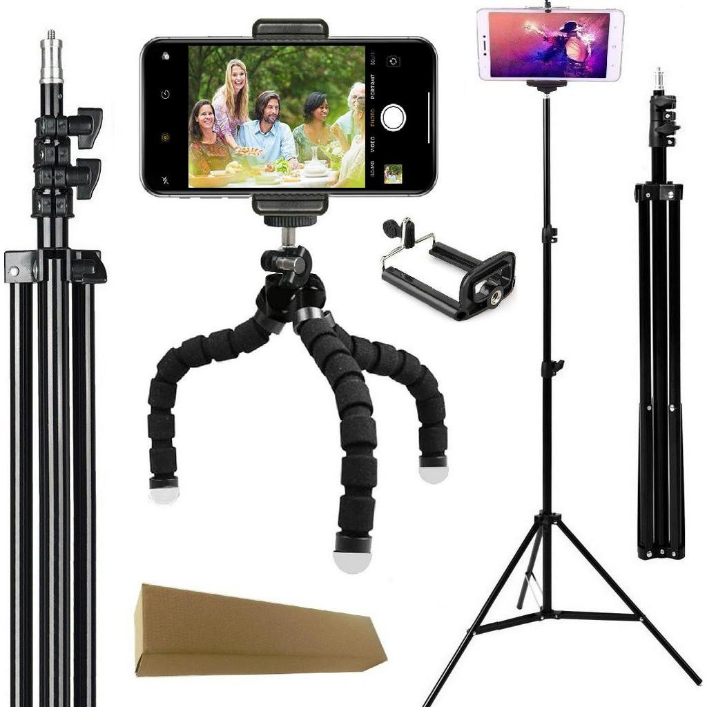 Kit Youtuber Tripé Profissional Suporte Celular Universal