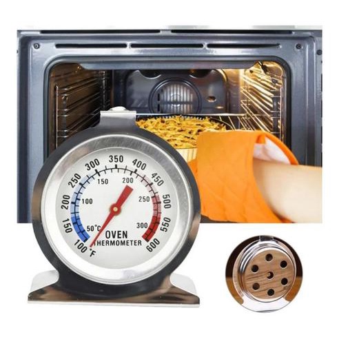 Termômetro Analógico de Chef Aço Inox Forno 300 graus com Base para bolos carnes Fogão