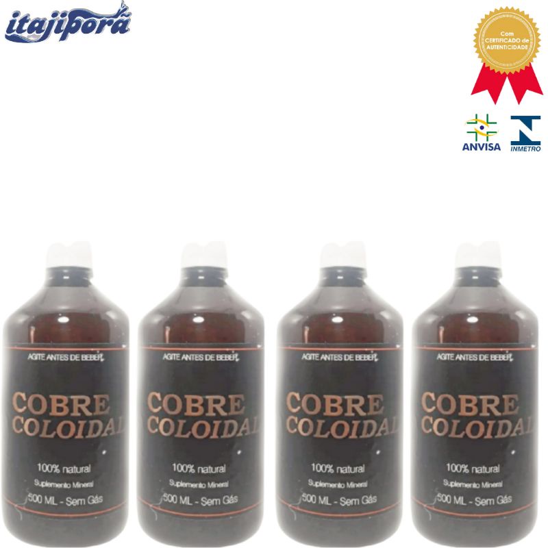 Kit 4X Cobre Coloidal 500ML | Shopee Brasil