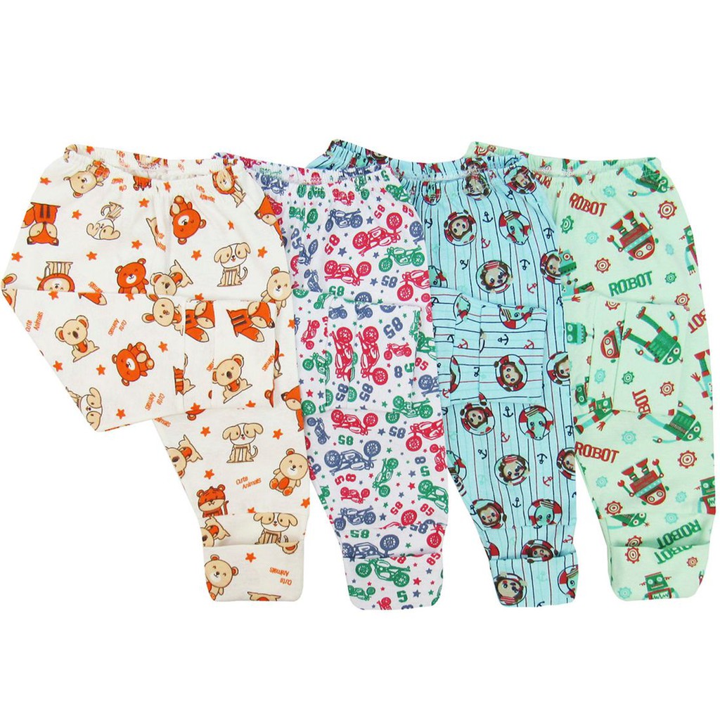 Mijão Calça Estampado Para Bebês 100% Algodão Suedine Com Punho