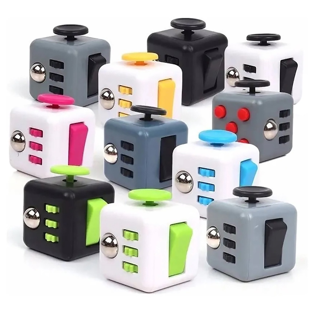 Fidget Toy Cube Cubo Mini Clicker Anti Stress Ansiedade 6 Lados Interativo Dado Brinquedo Sensorial Super