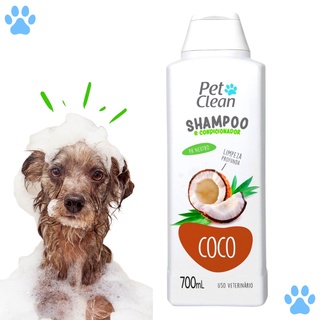 Shampoo e Condicionador para Cachorro e Gatos Pet Clean - Coco - 700 ml