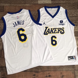 Camisa De Time Regata De Basquete Lakers Uniforme Branco