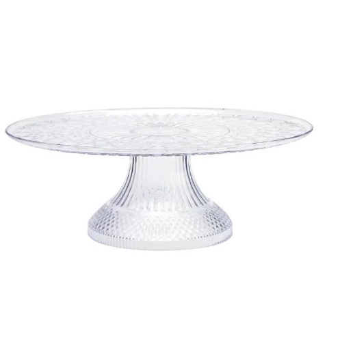 Boleira 30 cm, Boleira Lapidada - Boleira Acrílico Transparente, Suporte Bolo em Oferta na Shopee