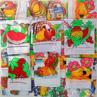 12 Pano De Prato Estampado 75 X 45 Grande Varias Cores 2019