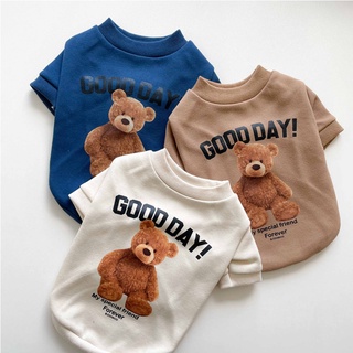 Camiseta Urso De Desenho Animado Colete De Velo Gato Pet Vestuário