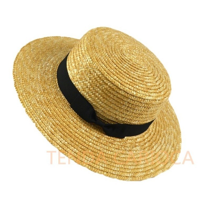 Chapeu Palha Natural  Boater Classic Palheta Aba de varios tamanho diferente