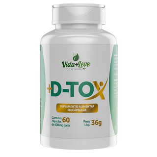 DTox Mix de Fibras, Promove Saciedade e Reduz a Retenção Liquída 60 caps