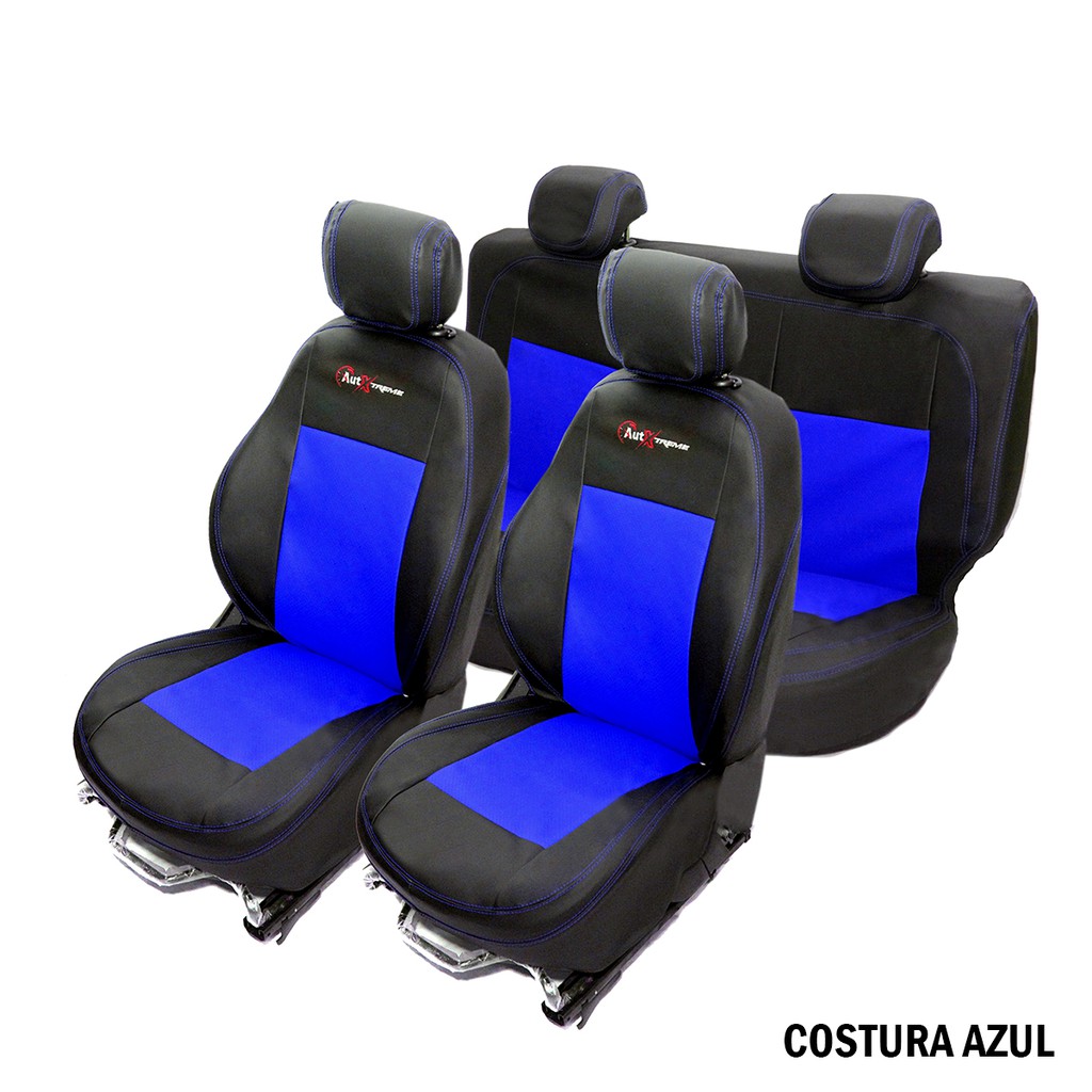 Capa de couro banco Diamante GM Corsa Classic 2007 A 2016 (ENCOSTO DE CABEÇA TRASEIRO ACOPLADO NO BANCO)