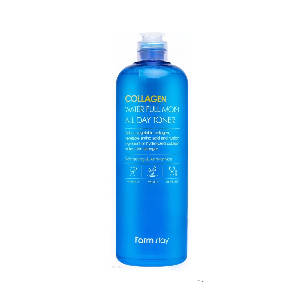 farmstay collagen water full moist all day toner 500ml