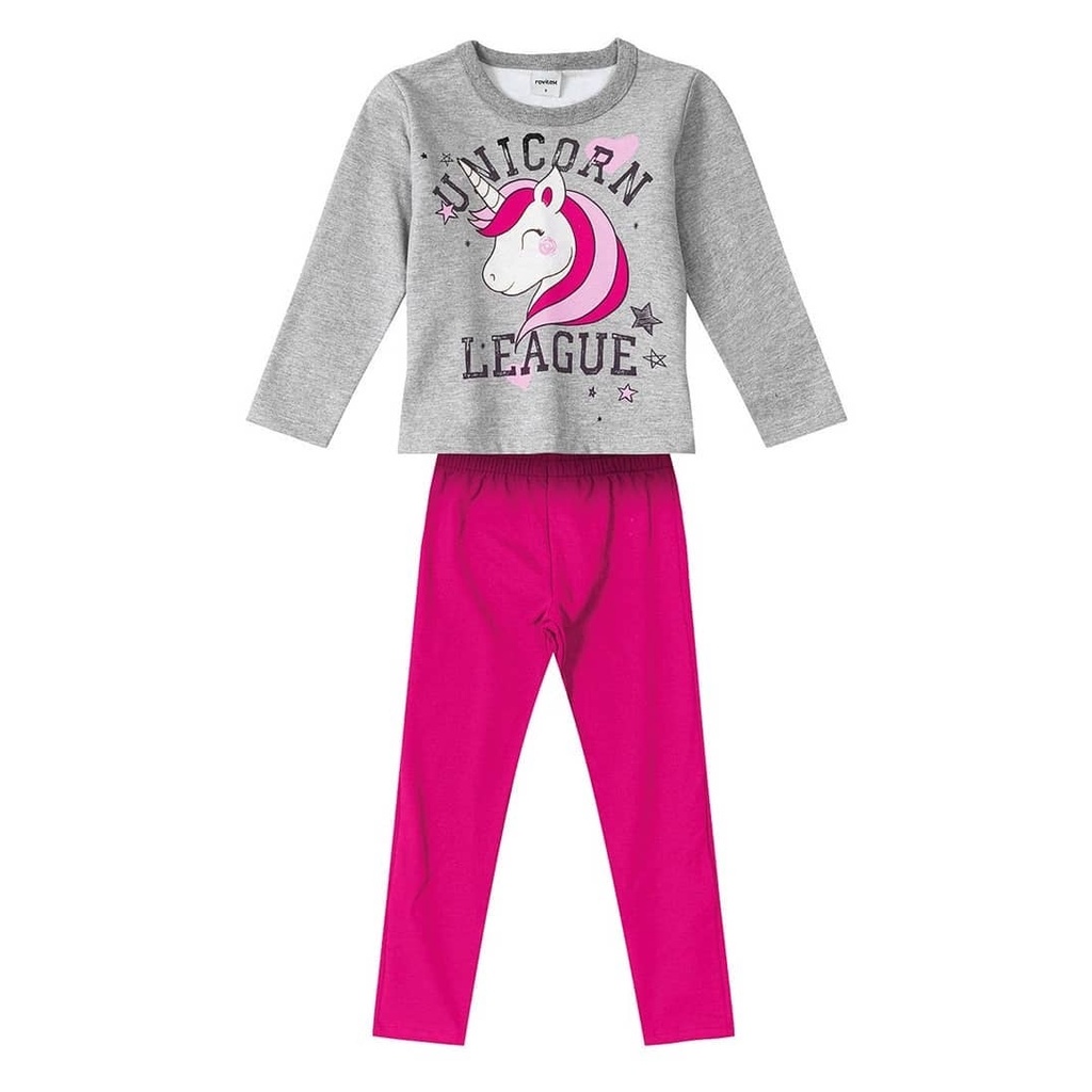 Conjunto infantil em moletom flanelado feminino infantil - peluciado