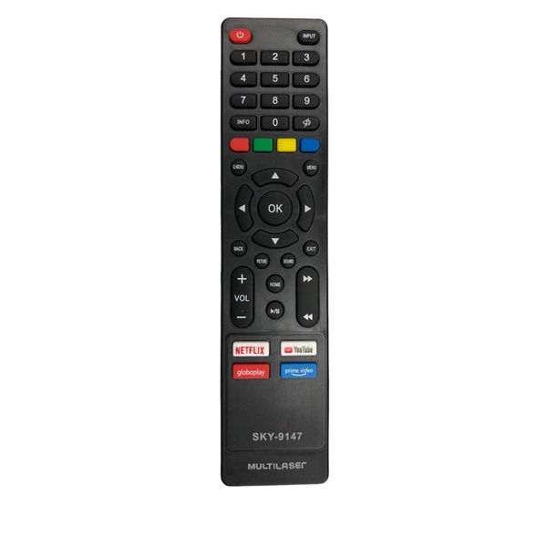 Controle remotoTv Multilaser Smar tv Tl016 tl11 tl012 TL020 , TL030 E TL035 9147