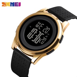 【 SKMEI Official 】 Gold Case Relógio Digital Faixa Respirável Homens Luminoso Moda Impermeável Relógios Esportivos Ao Ar Livre Anti-Impacto Pulseira De PU Alarme em Oferta na Shopee