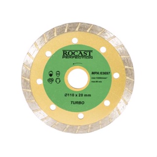 Disco Diamantado Turbo Corte Seco Uso Geral 110 X 20mm 34,0001 ROCAST em Oferta na Shopee