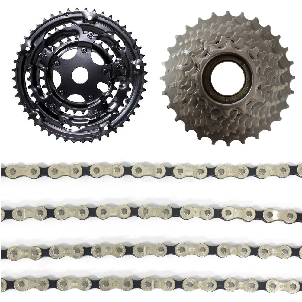 Kit Transmissão Marcha 24V 8 Velocidades Bicicleta Bike Aro 24 26 29 Mtb Speed Bike