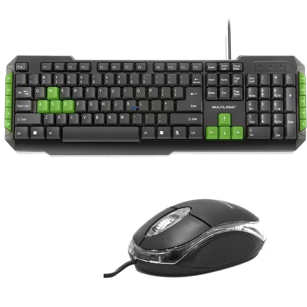 Teclado Multilaser Gamer Multimídia Usb Tc201 Teclas Verdes
