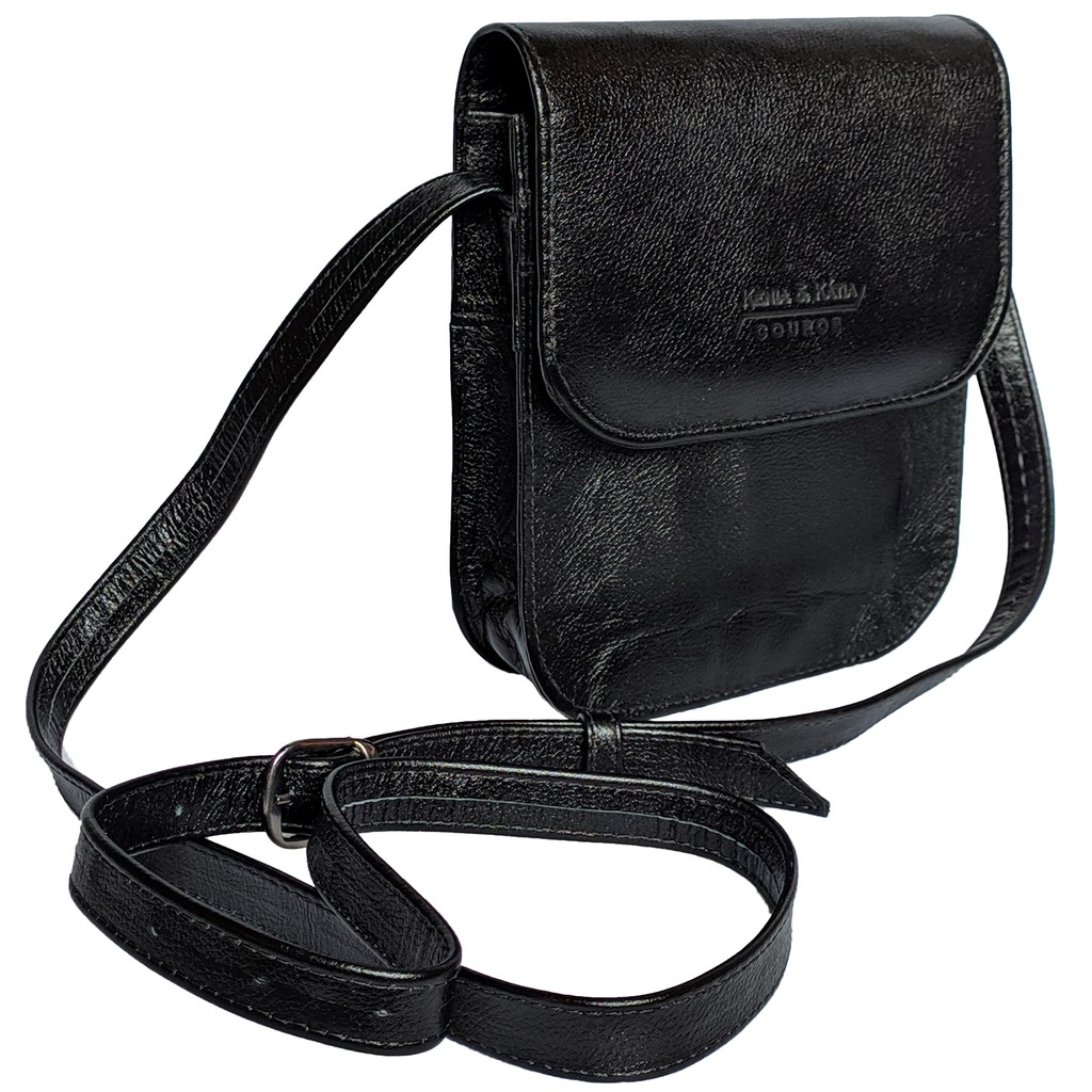 Bolsa Carteiro Capanga Masculina Pequena Em Couro Transversal