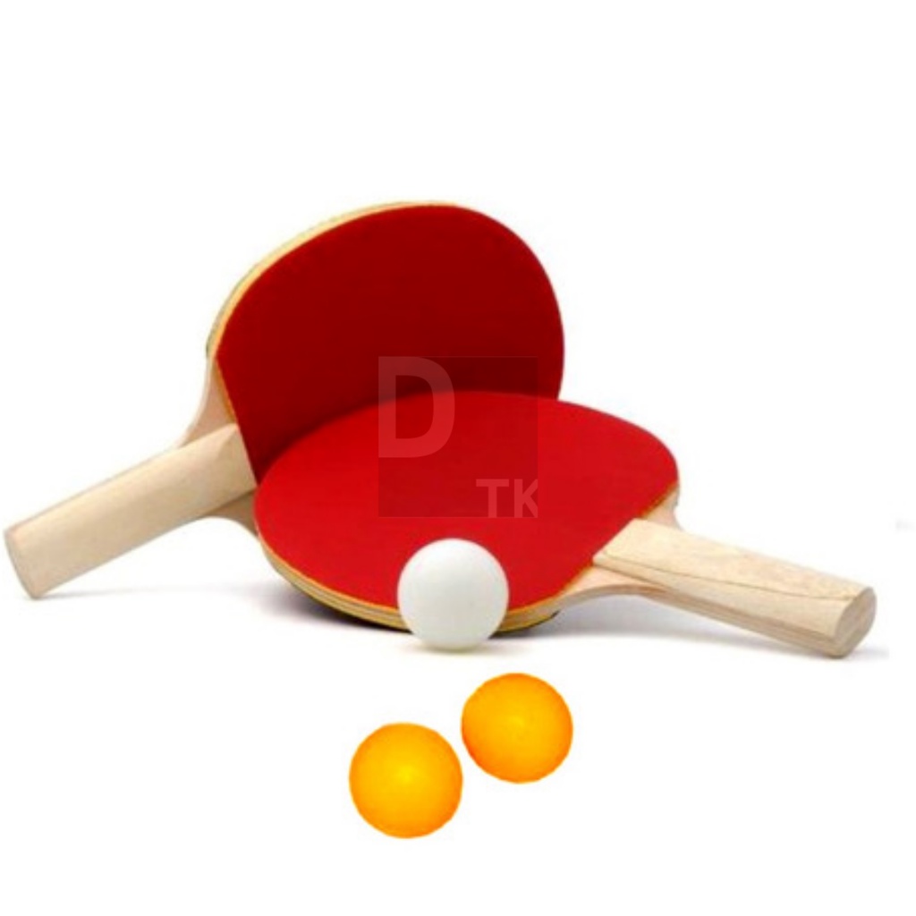 Kit 2 Raquetes e 3 Bolinhas de Tenis De Mesa Ping Pong Lisa