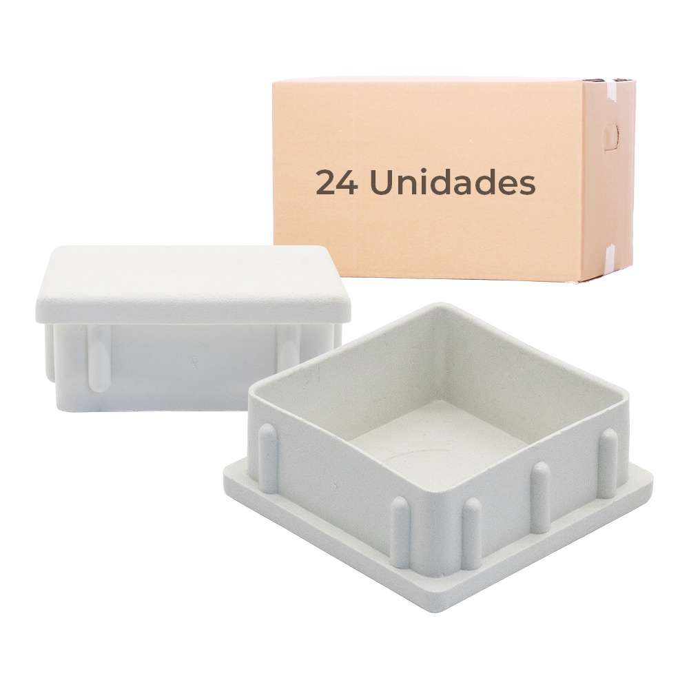 Ponteira Interna Tampa Perfil Metalon 50x50 24 Peca Quadrada