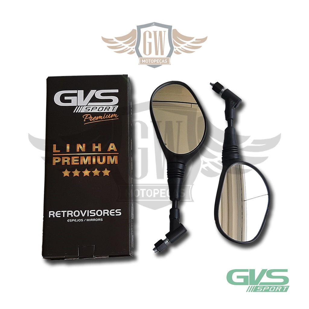 Retrovisor Gvs Sport Xt 660 C/ Giro 360° Honda Lente Convexa em Oferta na Shopee