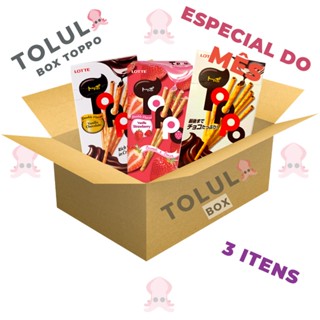Lotte Toppo Chocolate Baunilha Morango 40g Biscoito Japonês Asia Especial Tolulabox em Oferta na Shopee