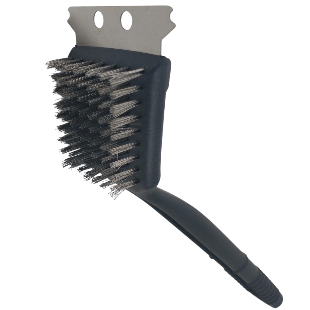 Escova De Aço Para Grelha Com Raspador Inox