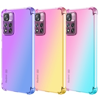 Para Xiaomi Redmi Note 11 Pro + 5G 11S 4G Gradiente TPU Soft Anti-Queda Caixa Telefone Celular Transparente
