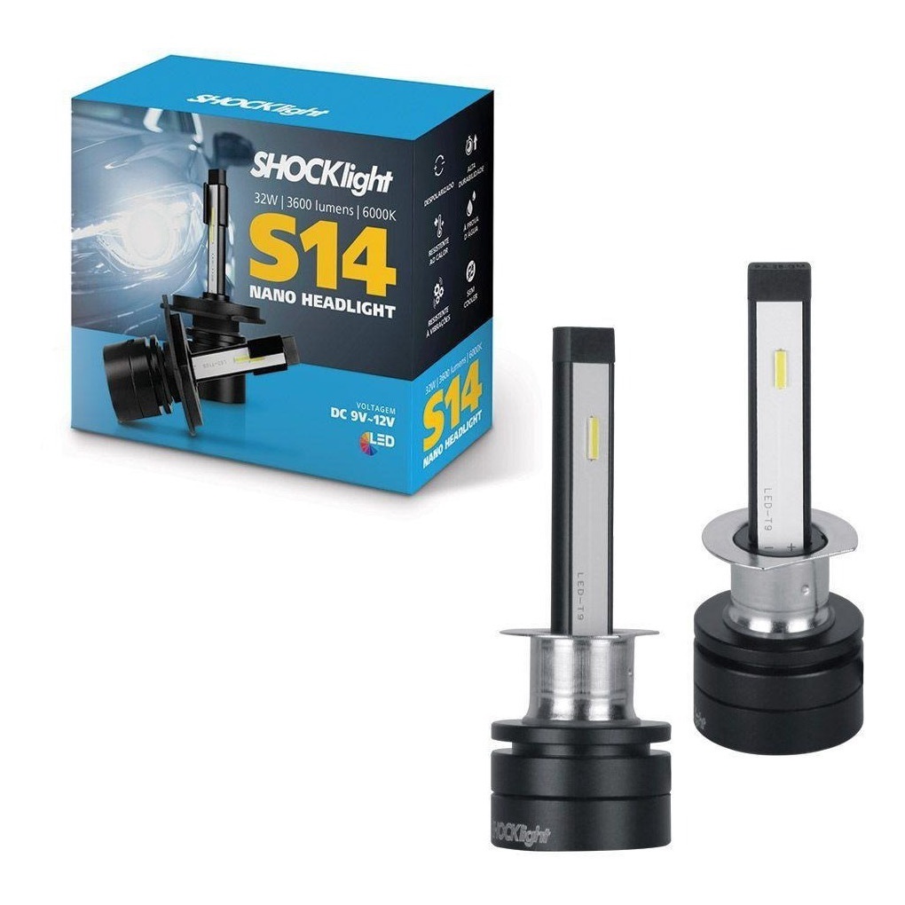 Lampada Super Led Mini Shocklight 32w S14 Nano H1 6000k em Oferta na Shopee