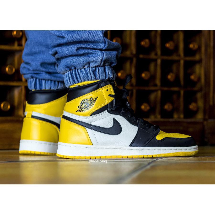 jordan 1 preto e amarelo