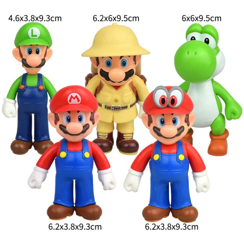 Miniaturas bonecos Nintendo Super Mario Bros com cerca de 10cm | Shopee ...