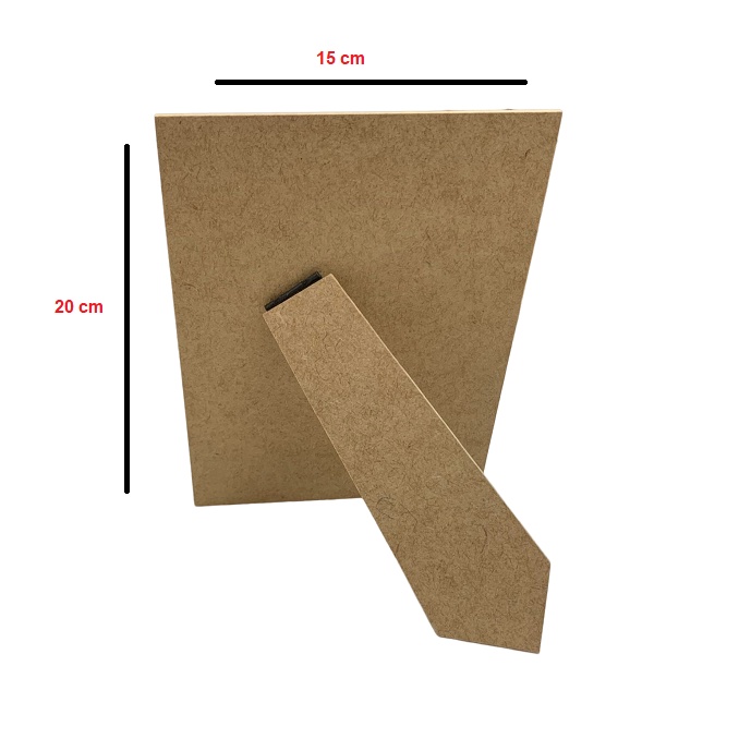 Kit 5 Fundo Porta Retrato com Gravata 15x20 Mdf Madeira