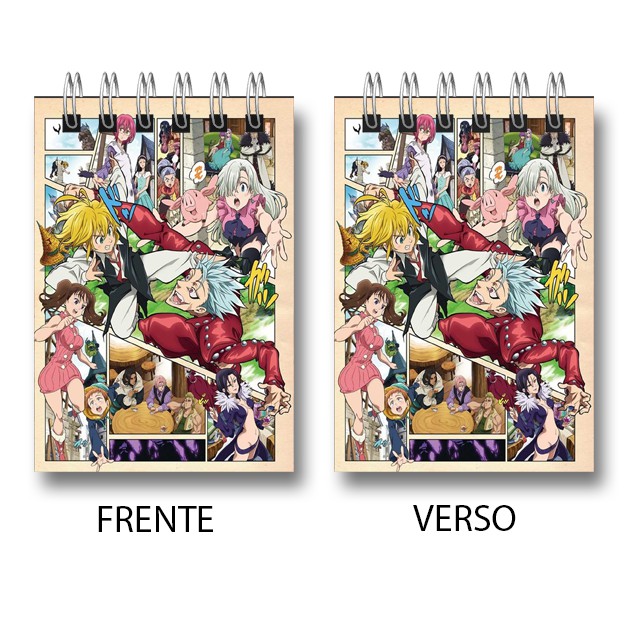 Bloco de Notas Anime The Seven Deadly Sins Nanatsu no Taizai