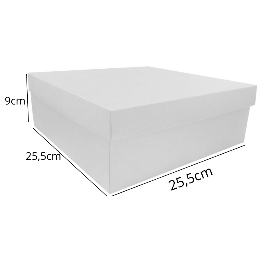 Caixa Presente Luxo N5 Branco 25,5x25,5x9cm 1un - Assk Rizzo - Stationery