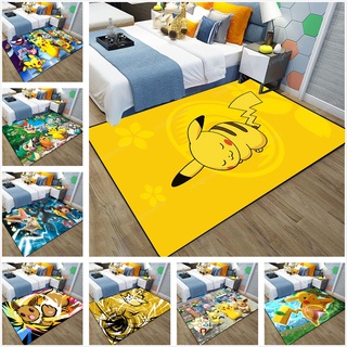 Pokémon Pokémon Pokémon Tamanho Personalizável Tapete de Sala de Estar Sofá Mesa de Café Tapete de Mesa Tapete Grande Tapete Tapete Anime Tapete de Entrada Tapete de Piso Longo Pikachu1