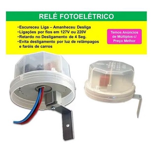 Relê Fotoelétrico - Fotocélula Acende E Apaga Luz Automático em Oferta na Shopee