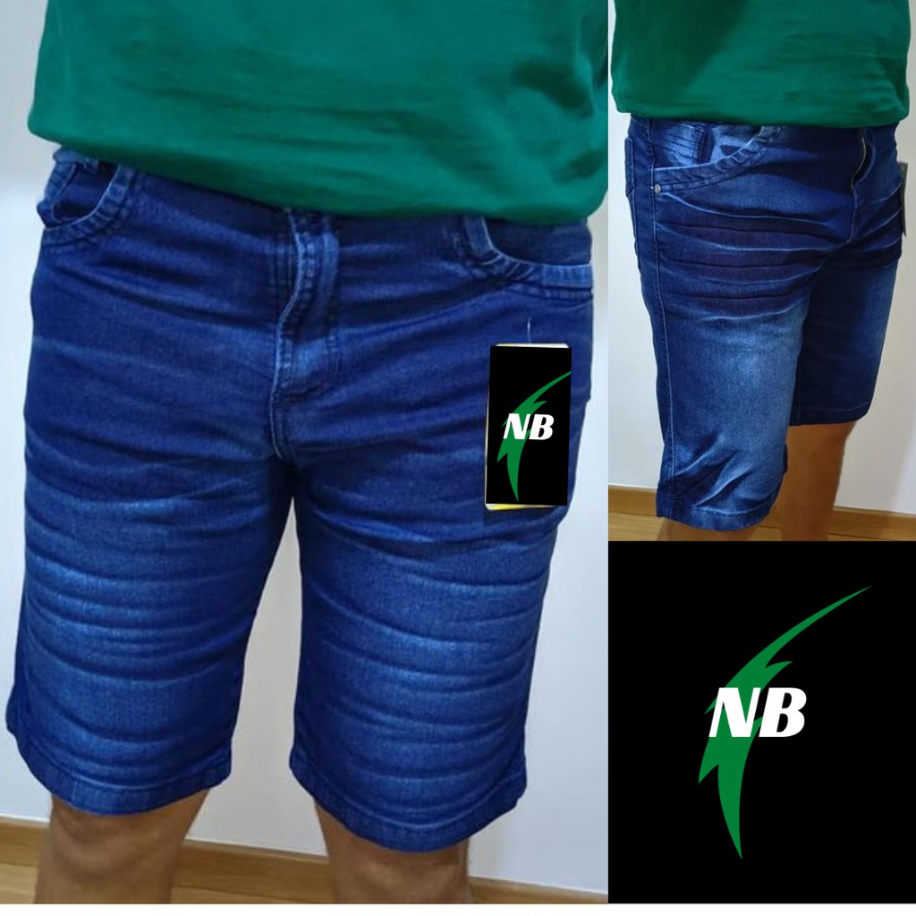 bermuda jeans masculina no brás