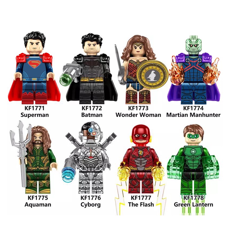 DC League Heroes Verde Lanterna Minifiguras Kids Blocos De Construção Brinquedos