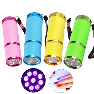 Mini Lanterna Portátil Colorida Led Ultra Violeta Seca Unha Gel Uv