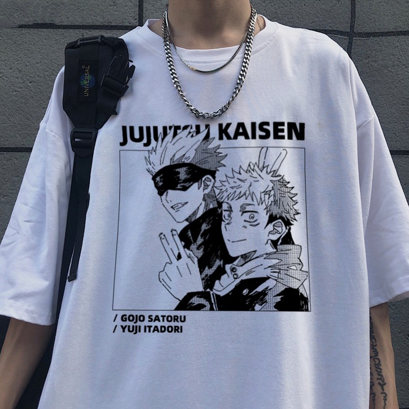 Camiseta Anime Jujutsu Kaisen Gojo Satoru Yuji Itadori Unissex