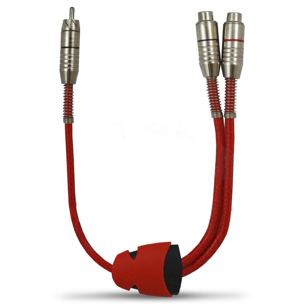 Cabo Rca Automotivo Blindado Stetsom 40 Cm Y 1 Macho 2 Fêmeas Flexível Conectores Alta Pressão Banhados Prata 1M 2F em Oferta na Shopee