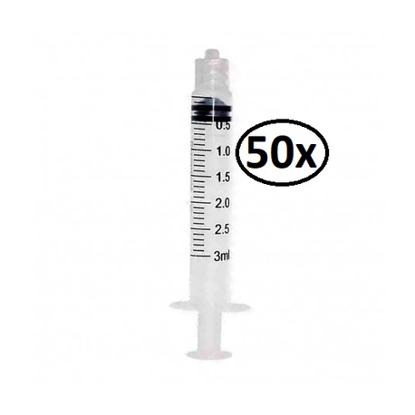 50 unidades Seringa de 3 ML Bico Luer Lock (Bico Rosca) Anvisa / Inmetro - Melhor Qualidade com Melhor Preço !