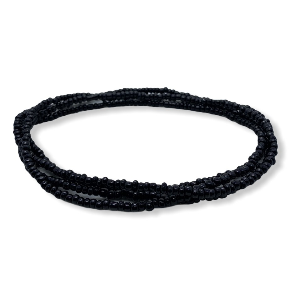 Guia Fio De Contas de Exu Miçanga Preta Colar Umbanda e Candomblé em Oferta na Shopee