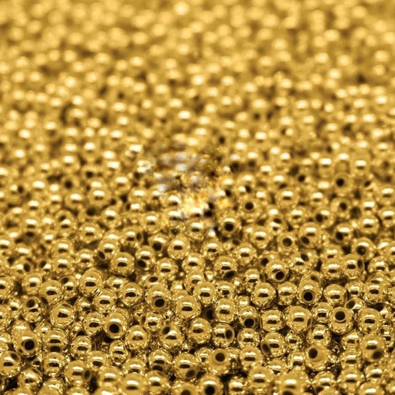 300 pçs Bola Lisa Passante Dourado 05mm Pulseira Laços Tiara Chaveiro