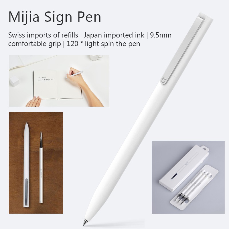 Pens Ballpoint Pens Original Black Ink Gel Pen Mijia Ballpoint Pen Refill Xiaomi Mijia Pen 0 5mm