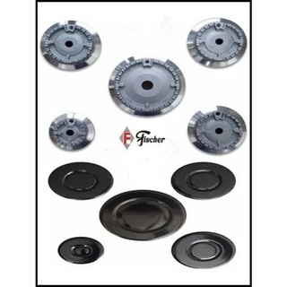 Espalha Chamas + Queimador P/ Fogão Cooktop Fischer 5 Bocas