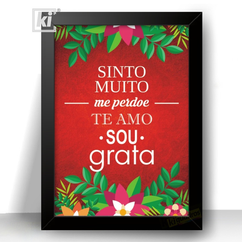 Quadro com Moldura Hoje E Um Bom Dia Decorativa 44x32cm | Shopee Brasil
