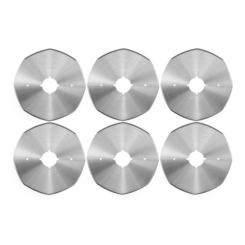 6 Disco Aço Oitavado P/ Máquina De Cortar Tecido 4 Polegadas